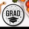 25 Graduation Supplies Plates Round White Paper 9 Inch Congrats Grad for Dinner Events